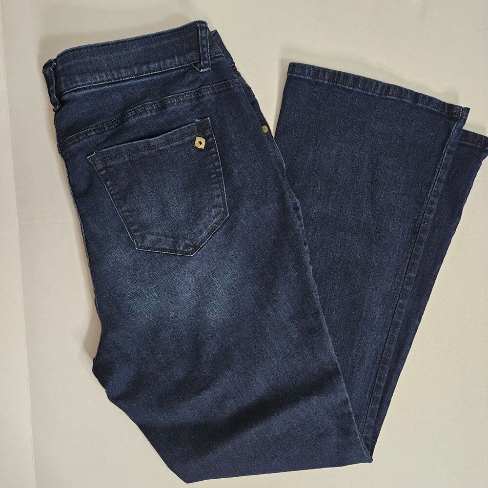 Democracy Women's Stretch Smooth Sculpt Denim Bootcut Jean Dark Wash Pockets 16W